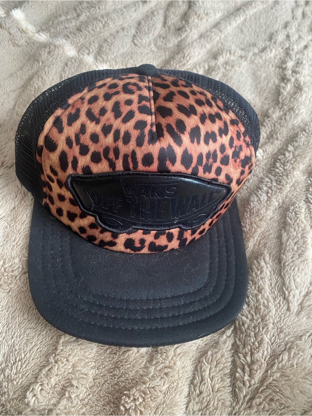 Vans Leopard Print Trucker Hat - Black & Brown